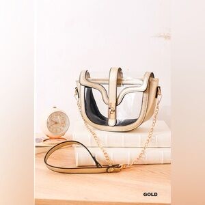 Zenana PREMIUM CLEAR TRANSPARENT SADDLE BAG